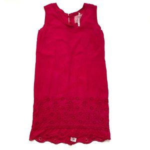 Vintage Johny Was Red Eyelet Dress Tie Dye